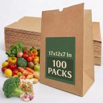 100 Pack Paper Kraft Paper Bags,Heavy Duty Large Grocery Brown Bag,14x10.5x6.5 Inch Bags for Storage,Take out,Shopping,Sacks - Image 25