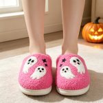 BERANMEY Halloween Slippers for Women Perfect Soft Plush Comfy Warm Slip-On Cute Womens Slippers Indoor Fluffy House Slippers for Women and Men Non-slip Fuzzy Flat Slides - Image 63